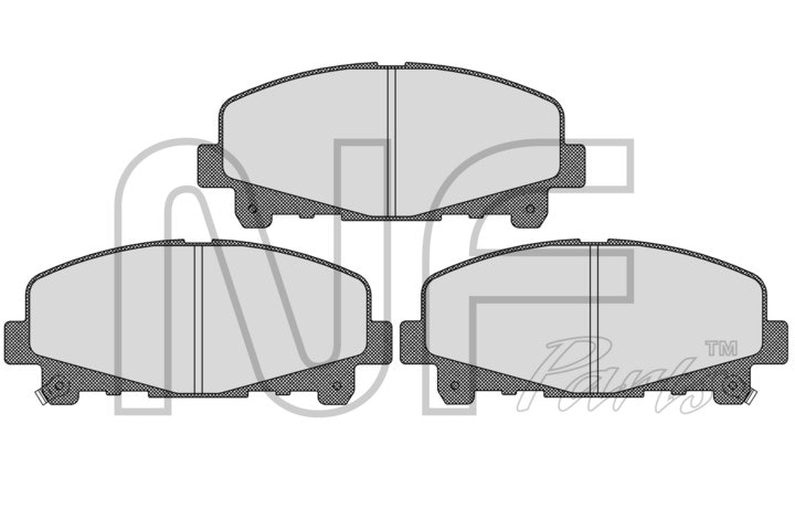 NF PARTS Piduriklotsi komplekt,ketaspidur NF0013881